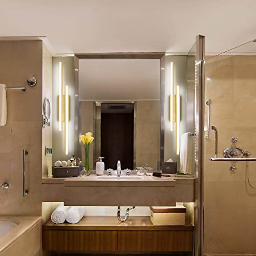 40 Inch LED Vanity Light Brushed Gold Bathroom Light Fixtures Over Mirror Modern Bath Lighting Bar 5CCT