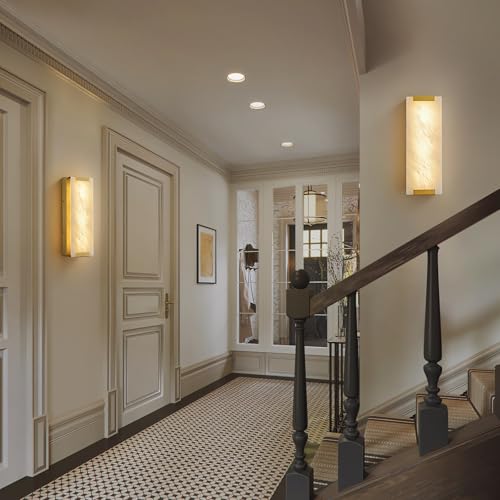 14.2" Alabaster Wall Sconce 2 (2 Count)
