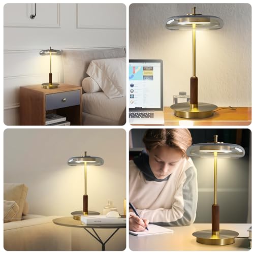 Brass Base Mushroom Table Lamp