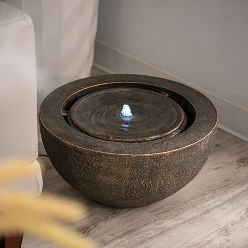 20" Round Sphere Water Fountain with LED Light