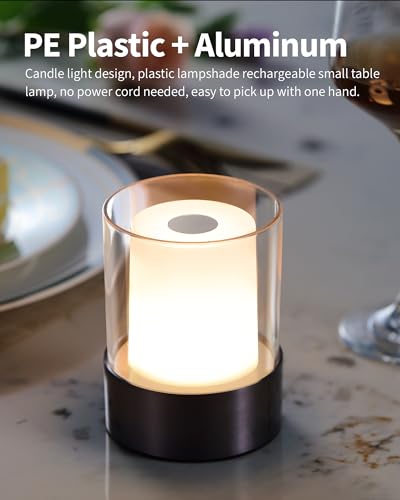 4" RGB Black Cordless Table Lamp 2