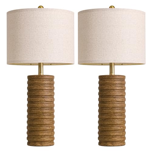 Farmhouse Table Lamps Set of 2 for Living Room (2 Count)