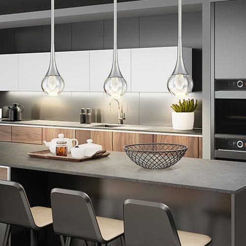 Silver Pendant Lights Kitchen Island