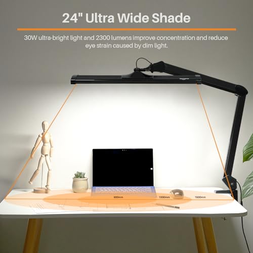 24 Inch LED Architect Desk Lamp with Clamp