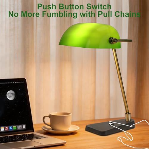 Green Bankers Desk Lamp