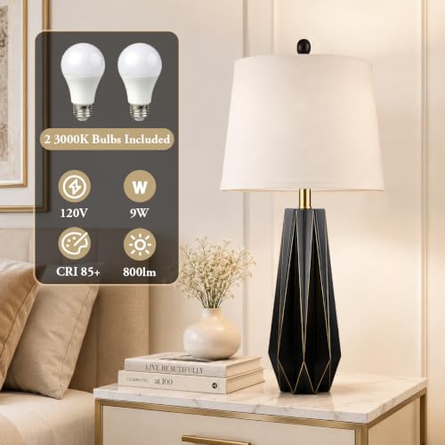 28'' Black Lamps Set of 2 (2 Count)