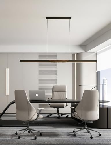 79" Modern Black Linear Pendant Light