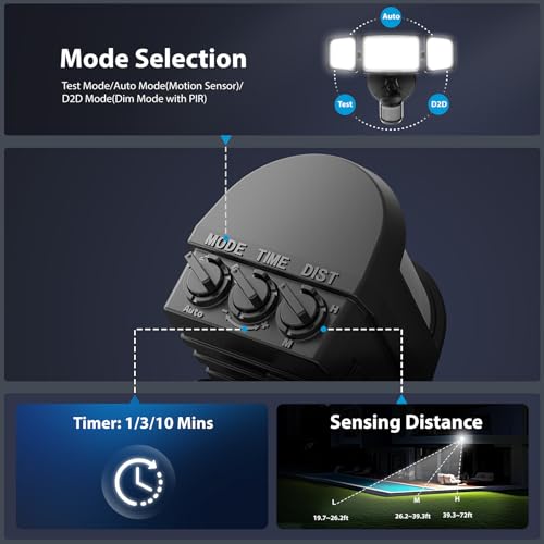 Security Lights Motion Outdoor with Dusk to Dawn (2 Count)