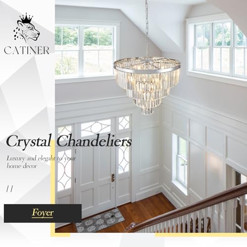 24" Modern Crystal Chandelier