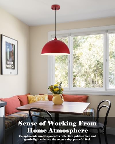 Red Pendant Lights Kitchen Island 2 Pack