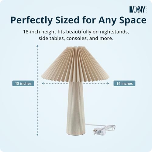 18 in Ivory Ceramic Table Lamp