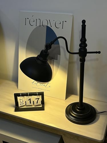 2 Pack Industrial Desk Lamp with 2 USB Charging Port (2 Count)