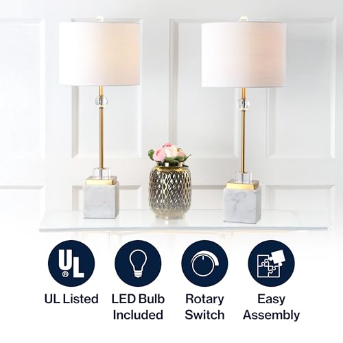 Dawson 30" Marble Metal LED Table Lamp