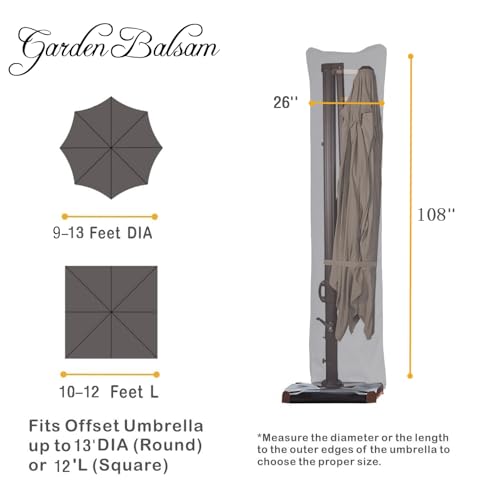 Patio Umbrella Cover for 9ft to 13ft Offset Umbrella