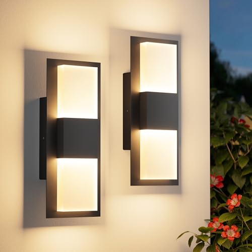 12.4 inches Outdoor Led Wall Light (2 Count)
