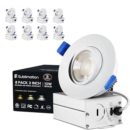 8 Packs 3 Inch led recessed Light (8 Count)