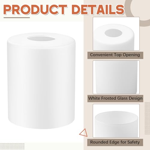 3 Pack Frosted White Glass Lamp Shade 1 (3 Count)