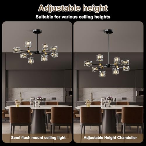 Modern Sputnik Crystal Kitchen Chandelier