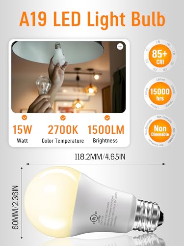 12 Pack LED Light Bulbs 100 Watt Equivalent (12 Count)