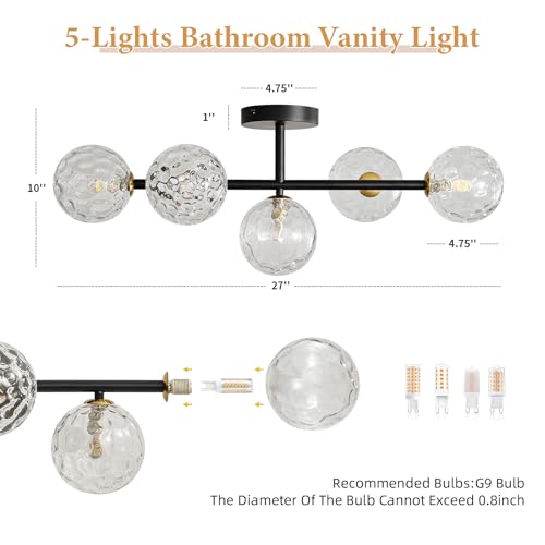5 Lights Bathroom Vanity Light