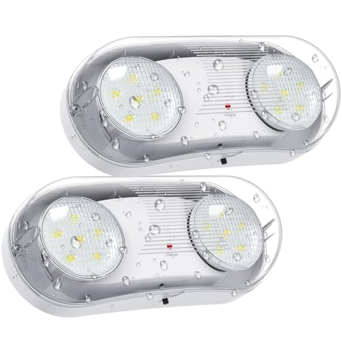 Wet Location Rated Outdoor Emergency Light (2 Count)