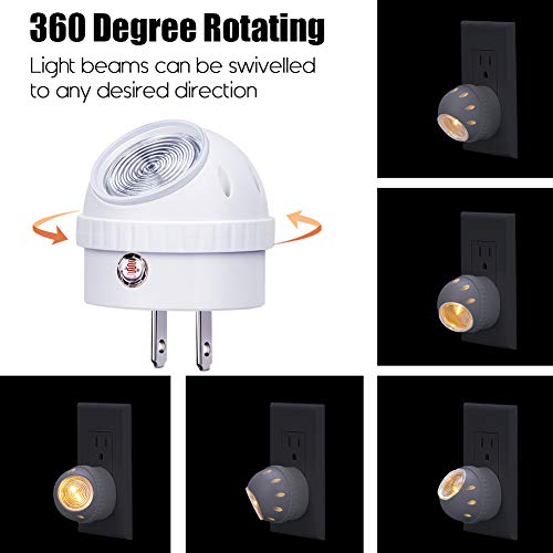 Plug in LED Night Light Dusk to Dawn Sensor Warm White 4 Pack (4 Count)
