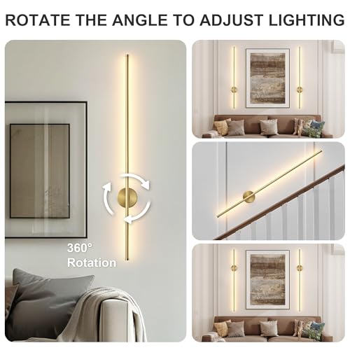 Battery Operated Modern Wall Sconce Set of Two