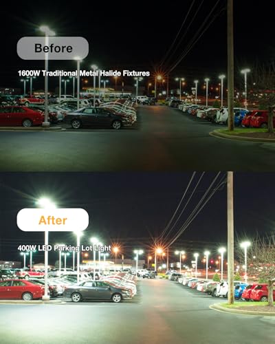 LED Parking Lot Light 400W 56000LM 5000K