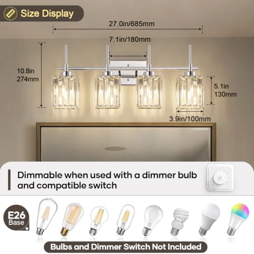 Modern Crystal Bathroom Vanity Light 4