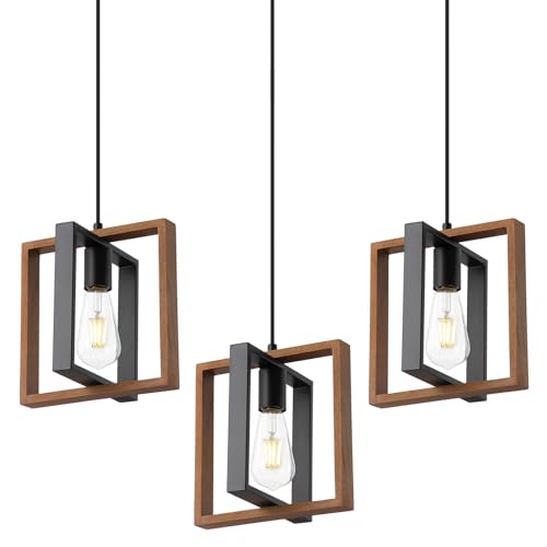 Wood Pendant Light Kitchen Island Set of 3 (3 Count)