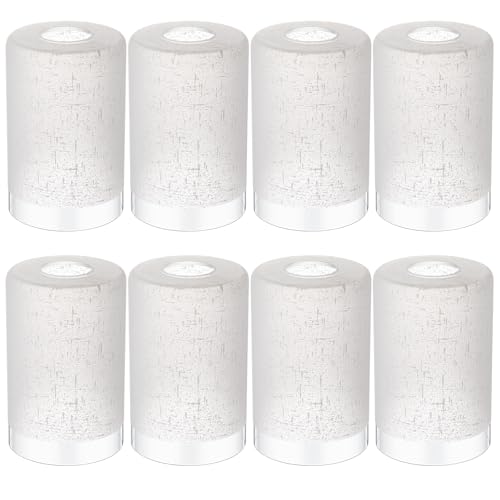 8 Pcs White Linen Frosted Glass Lamp Shade 1 (8 Count)