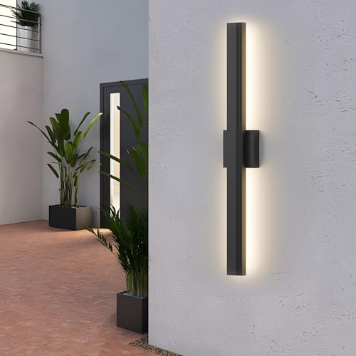 Aluminum 32 in Long Outdoor Wall Light Fixture