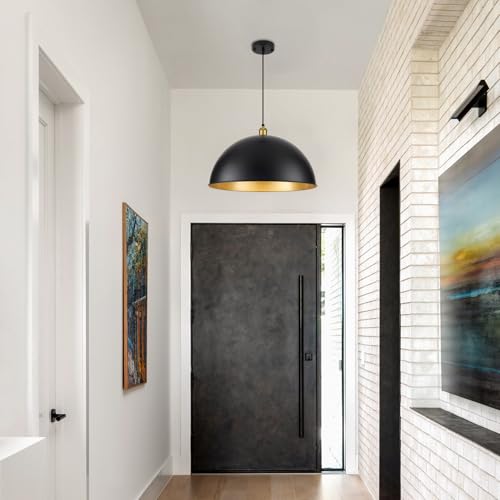 20 Inch Black Pendant Light Fixtures (2 Count)