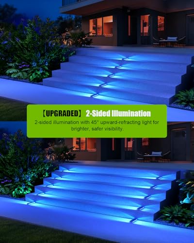 Blue Solar Step Lights (2 Count)