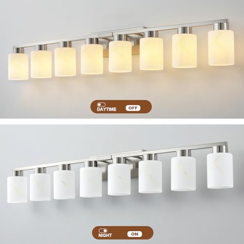 8 Light Bathroom Light Fixtures (8 Count)