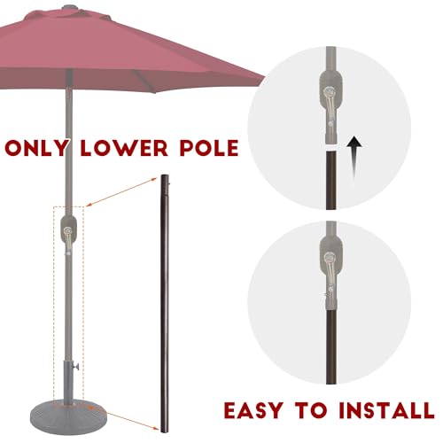 45" Umbrella Replacement Lower Pole