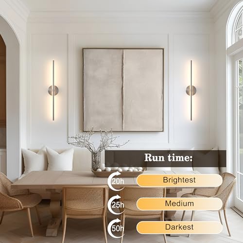 Removable Battery Operated Wall Sconces Set of Two (2 Count)