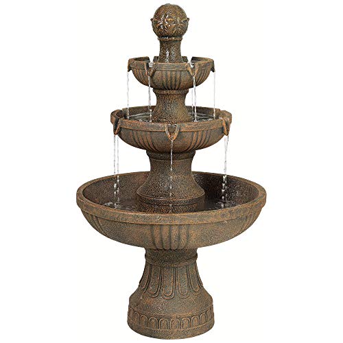 Ravenna 43" Large Italian Garden Tiered Outdoor Fountain