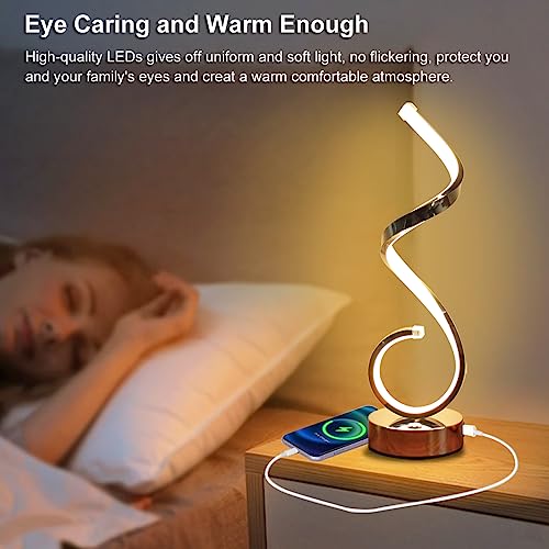 Modern Spiral LED Table Lamp Set of 2 (2 Count)