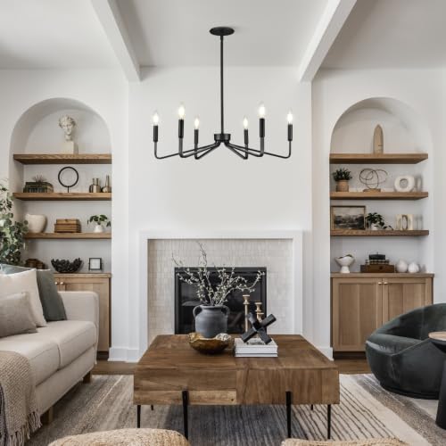 6 Light Black Dining Room Chandelier (6 Count)
