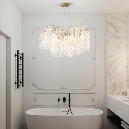 32 Inch Gold Crystal Chandelier 10