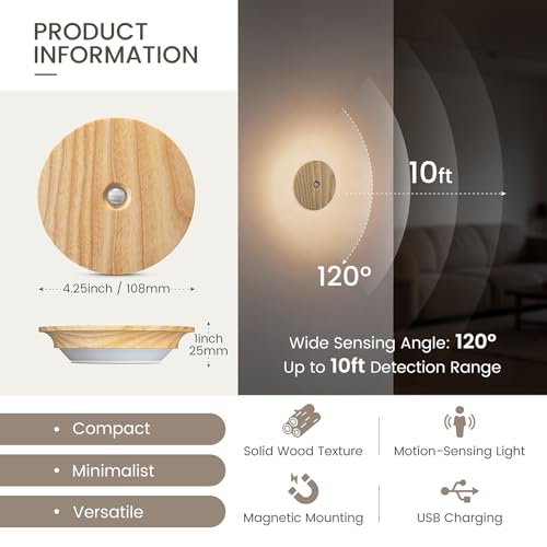 Rechargeable Night Lights with Motion Sensor (2 Count)