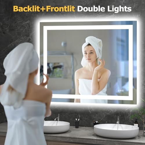 40"X32" LED Bathroom Mirror with Lights