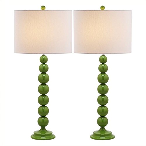 Lighting Collection Jenna Modern Contemporary Green Stacked Ball 32 (2 Count)