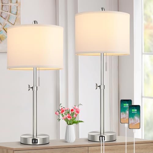 Table Lamp Set of 2 for Bedroom (2 Count)