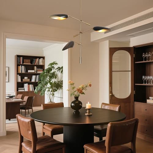 Modern Black and Gold Chandelier