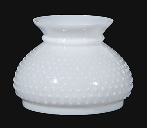 7" Fitter Opal Hobnail Shade With Plain Top