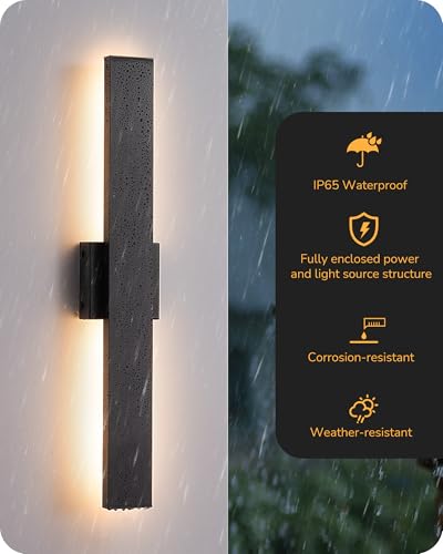23.6" Modern Outdoor Wall Light (2 Count)
