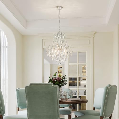 5 Light Crystal Candle Chandelier Pendant Ceiling Modern Lighting Fixture for Bedroom Hallway Bar Kitchen Bathroom