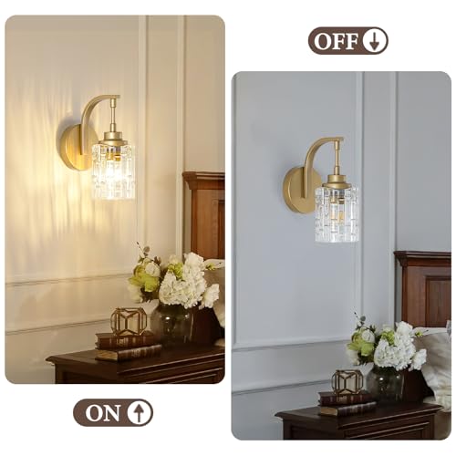 Gold Bathroom Wall Sconce Light